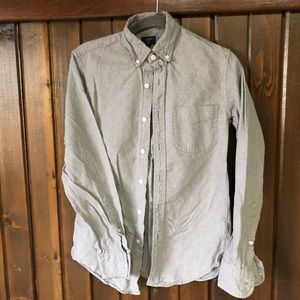 Grey J Crew Jaspe Oxford Button Down